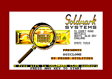 Goldmark Systems Utilities Disc One 